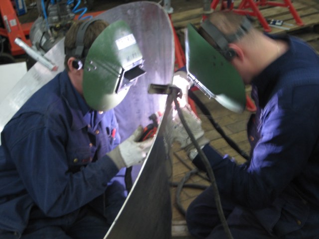 Welding a tank shell