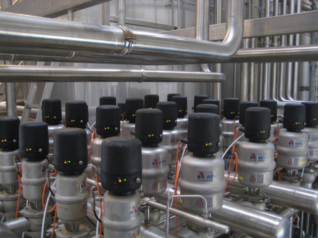 Valve manifold of a process line